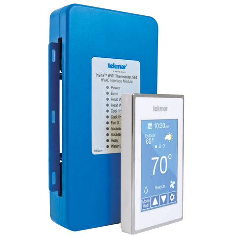 Tekmar 564 Invita WiFi Thermostat - White  | Blackhawk Supply