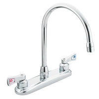 8287 | Kitchen Faucet M-Dura 8 Inch Spread 2 Lever ADA Chrome 1.5 Gallons per Minute | Moen