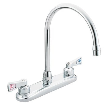 Moen 8287 Kitchen Faucet M-Dura 8 Inch Spread 2 Lever ADA Chrome 1.5 Gallons per Minute  | Blackhawk Supply