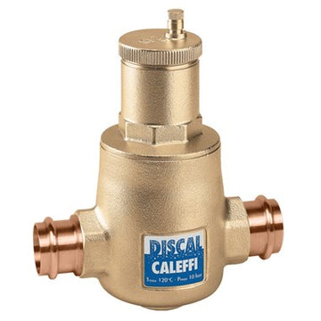 Hydronic Caleffi 551066A Air Separator Discal 551 1 Inch Brass Integral Press 150 Pounds per Square Inch  | Blackhawk Supply