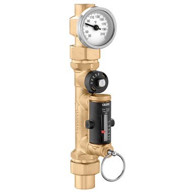Hydronic Caleffi 132537AFC Balance Valve Quick Setter 132 with Gauge and Flowmeter 0.5-1.75 Gallons per Minute 3/4 Inch Press Low Lead Brass 150 Pounds per Square Inch 14-230 Degrees Fahrenheit  | Blackhawk Supply