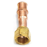 3291080000111 | Fitting Refrigeration Press x SAE Flare Adapter 1/2 Inch Copper for Flame-Free Refrigerant Fittings | Refrigeration Press Fittings