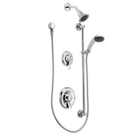 8342EP15 | Shower System Commercial Posi-Temp 1 Function with Handshower & Slide Bar 2 Lever Chrome ADA 1.5 Gallons per Minute | Moen