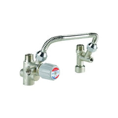 RESIDEO AMX302T-LF Water Heater Kit Direct Connect 3/4 Inch Lead Free Mixing Valve/Cold Water Tee Fitting/11 Inch Flexible Stainless Steel Connector  | Blackhawk Supply
