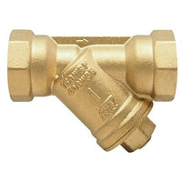 380AB-1 | Y Strainer 1 Inch Threaded Lead Free Brass | Red White Valve