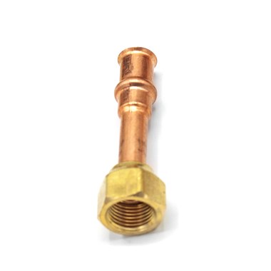 Refrigeration Press Fittings 3291060000111 Fitting Refrigeration Press x SAE Flare Adapter 3/8 Inch Copper for Flame-Free Refrigerant Fittings  | Blackhawk Supply