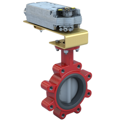 Bray 3LNE-05L2C/DCM24-310 Butterfly Valve | 2 Way | 5 Inch | Nylon Coated Disc | 50 PSI | 24 VAC Non-Spring Return Actuator | Modulating Control  | Blackhawk Supply