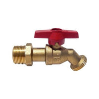 RW-315AB-12 | Boiler Drain Quarter Turn 1/2 Inch MIP/SWTxGHT Lead Free Brass 125PSI | Red White Valve