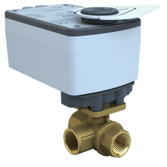 Bray ST2-1-3-19C/VAMS24-27 1" | ST2 Threaded Characterized ball valve | 3way | CV 18.7 | Valve actuator | 24 Vac/dc | 27 lb-in | modulating | Spring Return  | Blackhawk Supply