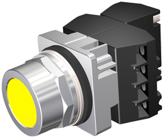 Siemens Electrical 52PM8A4C PUSHBUTTON | MOM | YLW | FLUSH | 2POS | 3NO-3NC  | Blackhawk Supply