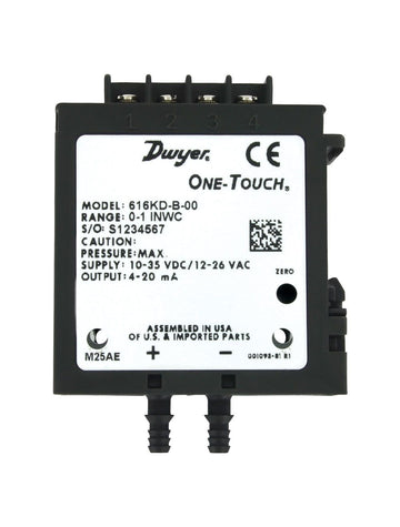 Dwyer 616KD-03 Differential pressure transmitter | 0 to 5" w.c. | 4-20 mA.  | Blackhawk Supply