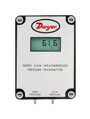 Dwyer 616W-2M-LCD Differential pressure transmitter | range 0-1.5 kPa | max. pressure 68.9 kPa.  | Blackhawk Supply