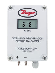 Dwyer 616WL-35-LCD Differential pressure transmitter | range 250-0-250 Pa | NEMA 4X housing | with LCD display.  | Blackhawk Supply