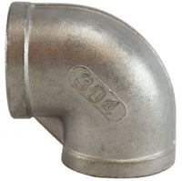 62100 | 1/8 304 STAINLESS STEEL ELBOW, Nipples and Fittings, 304 And 316 150# Stainless Steel Fittings, 90 Degree Elbow 304 S.S. | Midland Metal Mfg.