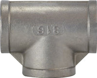 62251 | 1/4 304 STAINLESS STEEL TEE, Nipples and Fittings, 304 And 316 150# Stainless Steel Fittings, Tee 304 S.S. | Midland Metal Mfg.