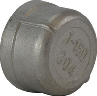 62474 | 3/4 304 STAINLESS STEEL CAP, Nipples and Fittings, 304 And 316 150# Stainless Steel Fittings, Cap 304 S.S. | Midland Metal Mfg.