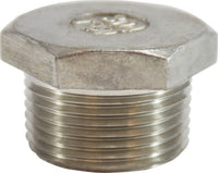 62631 | 1/4 304 SS HEX HEAD PLUG, Nipples and Fittings, 304 And 316 150# Stainless Steel Fittings, Hex Head Plug 304 S.S. | Midland Metal Mfg.