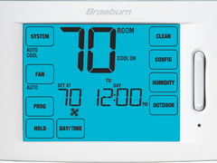 Braeburn 6425 Touchscreen Hybrid Universal 7, 5-2 Day or Non-Programmable 4H / 2C w/Humidity Control  Pack of 6 | Blackhawk Supply