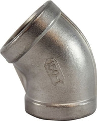 Midland Metal Mfg. 63182 3/8 316 STAINLESS STEEL 45 ELBOW, Nipples and Fittings, 304 And 316 150# Stainless Steel Fittings, 45 Degree Elbow 316 S.S.  | Blackhawk Supply