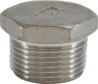 63641 | 4 150 316 HEX HEAD PLUG, Nipples and Fittings, 304 And 316 150# Stainless Steel Fittings, Hex Head Plug 316 S.S. | Midland Metal Mfg.