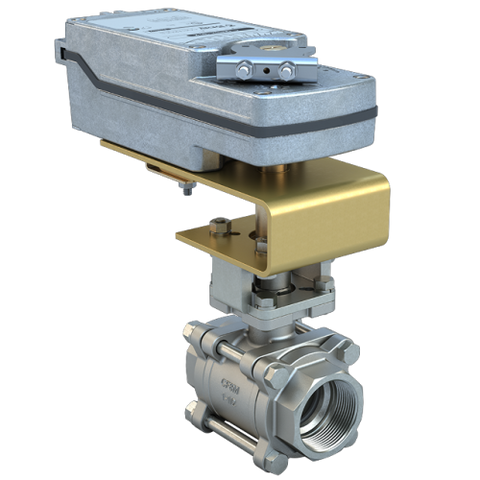 Bray BV1-SS3-31C/DS120-180-A 1" | 3 piece design threaded ball valve | SS | CV 43.89 | Normally Closed | Damper & Valve actuator | 120/240 Vac | 177 lb-in | on/off | Spring Return | SW  | Blackhawk Supply