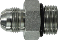 640012 | 1-1/16-12X1-1/16-12 (M JIC X M ORB CONN), Hydraulic, Steel O-Ring Adapter, JIC to O-Ring Connector | Midland Metal Mfg.