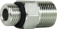 64011212 | 1-1/16-12X3/4 (M ORB X M NPT ST ADPT), Hydraulic, Steel O-Ring Adapter, O-Ring to Pipe Adapter | Midland Metal Mfg.
