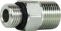 640144 | 7/16-20X1/4 (M ORB X M NPT ST ADPT), Hydraulic, Steel O-Ring Adapter, O-Ring to Pipe Adapter | Midland Metal Mfg.