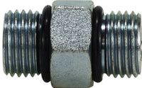 6403O6 | 9/16-18 (M ORB H X NIPPLE UNION), Hydraulic, Steel O-Ring Adapter, O-Ring Hex Nipple Union | Midland Metal Mfg.