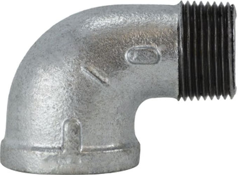 Midland Metal Mfg. 64165 1 GALV STREET ELBOW, Nipples and Fittings, Galvanized 150# Malleable Fitting, Galvanized 90 Degree Street Elbow  | Blackhawk Supply