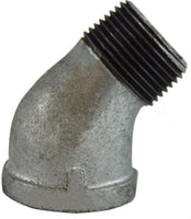 64200 | 1/8 GALV 45 STREET ELBOW, Nipples and Fittings, Galvanized 150# Malleable Fitting, Galvanized 45 Degree Street Elbow | Midland Metal Mfg.