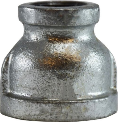 Midland Metal Mfg. 64430 1/4 X 1/8 GALV REDUCNG COUPLNG, Nipples and Fittings, Galvanized 150# Malleable Fitting, Galvanized Reducing Coupling  | Blackhawk Supply