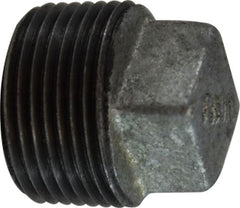 Midland Metal Mfg. 64651 1/4 GALV MALL PLUG, Nipples and Fittings, Galvanized 150# Malleable Fitting, Galvanized Square Head Plug  | Blackhawk Supply