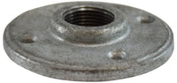 64690 | 3/8 GALV MALL FLOOR FLG, Nipples and Fittings, Galvanized 150# Malleable Fitting, Galvanized Floor Flange | Midland Metal Mfg.