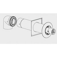 7736501235 | Vent Kit Horizontal Polypropylene for 80/125 Telescopic Terminal Assembly & 90 Degree Elbow | Bosch