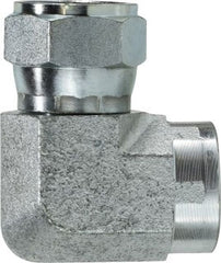 Midland Metal Mfg. 650344 7/16-20 X 1/4 (JIC X FIP 90 SWV EL), Hydraulic, Females Swivels JIC, JIC Swivel to Female Pipe Elbow  | Blackhawk Supply