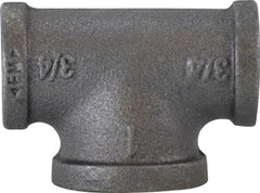 Midland Metal Mfg. 65280 1/2 X 3/4 BLACK BULLHEAD TEE, Nipples and Fittings, Black Iron 150# Malleable Fitting, Black Bullhead Tee  | Blackhawk Supply