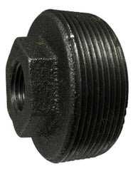 Midland Metal Mfg. 65522 1-1/2 X 3/4 (M X F BLACK HEX BUSH), Nipples and Fittings, Black Iron 150# Malleable Fitting, Black Hex Bushing  | Blackhawk Supply