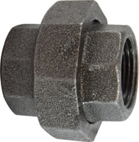 65601 | 1/4 BLACK UNION, Nipples and Fittings, Black Iron 150# Malleable Fitting, Black Union | Midland Metal Mfg.