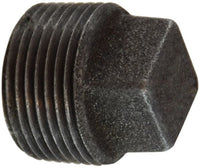 65683 | 1/2 BLK MALL PLUG-SOLID, Nipples and Fittings, Black Iron 150# Malleable Fitting, Black Square Head Plug | Midland Metal Mfg.