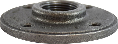 Midland Metal Mfg. 65692 1/2 BLACK ROUND FLOOR FLANGE  | Blackhawk Supply