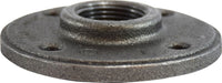 65694 | 1 BLACK ROUND FLOOR FLANGE, Nipples and Fittings, Black Iron 150# Malleable Fitting, Black Floor Flange | Midland Metal Mfg.