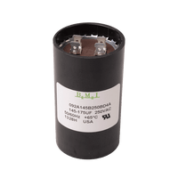 17522 | Motor start capacitor, 220/250VAC, 145-175µF, 1.812in.dia x 3.37in.h | DiversiTech