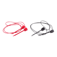 5042 | Large hook type low voltage test leads, retractable hooks, 36in. PVC insulated 20 gauge wire, nylon body/plunger, red/black | DiversiTech
