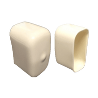 17682 | Plastic White End Caps for 13/16in Channel | DiversiTech