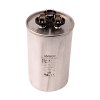 3GR7580 | Motor run capacitor, 370V, round, 80+7.5µF | DiversiTech