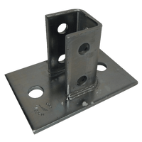 17450 | Post Base Single Channel 2 Hole Standard - 3-1/2 in. | DiversiTech
