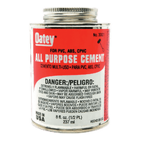 530-30821 | Heavy Bodied Clear PVC Cement, 8 fl oz Pack of 24 | DiversiTech