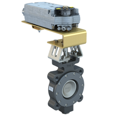 Bray MKL2-C030/DCM24-310 3" Lugged Butterfly valve High Performance | ANSI Class 150 | CS body | CV 123 | Normally Closed | Damper & Valve actuator | 24 Vac | 310 lb-in | modulating | Non-Spring Return  | Blackhawk Supply