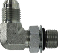 6801NWO108 | 7/8-14X3/4-16 (M JIC X M ORB 90 EL CONN), Hydraulic, Steel SAE O-Ring Fittings, JIC to O-Ring Elbow Connector | Midland Metal Mfg.